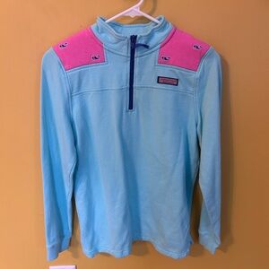 Vineyard Vines Blue Shep Pullover with Logo